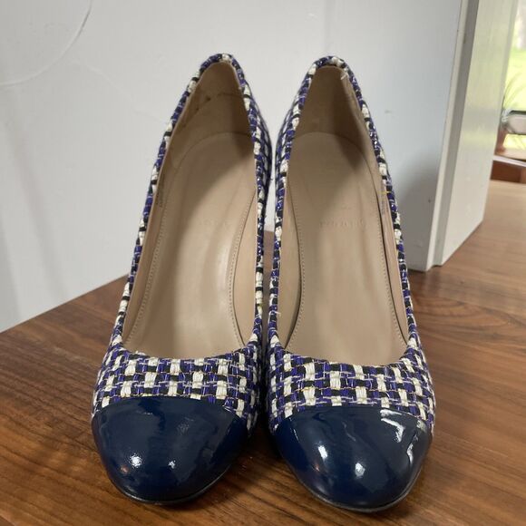 J. Crew Collection Etta Tweed Pumps Block Heels Size 7 - Picture 2 of 15